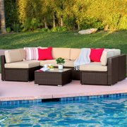 Outdoor Wicker Furniture Best Choice Products 7 Piece Modular Outdoor Patio Furniture Set Wicker Sectional Conversation Sofa