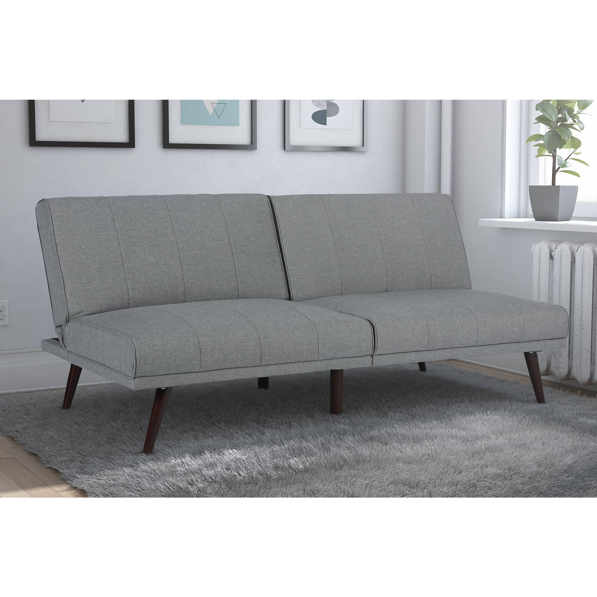 DHP Lone Pine Linen Futon, Gray Linen