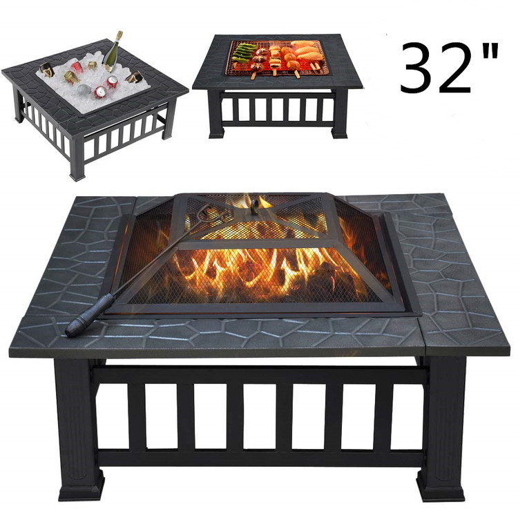 30 Inch Round Star And Moon Firepit By Pure Garden Fire Pit Set