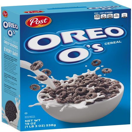 (2 Pack) Post Oreo O's Breakfast Cereal, Oreo Cookie, 19 Oz - Walmart.com