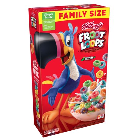 Kellogg's Froot Loops Breakfast Cereal, Fruit Flavored, 19.4 Oz ...