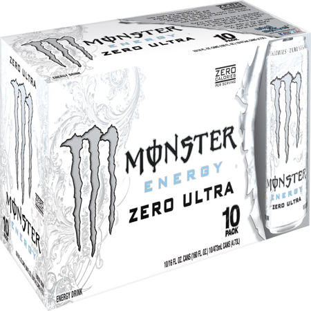 Monster Zero Ultra Energy Drink, 16 Fl. Oz., 10 Count - Walmart.com