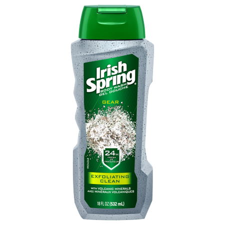 (2 pack) Irish Spring Gear Exfoliating Body Wash - 18 fl