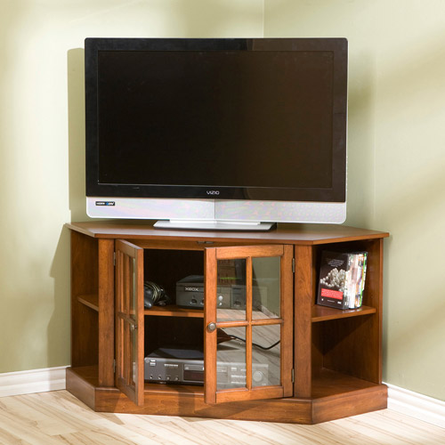 Antlers Corner Media Stand, Walnut