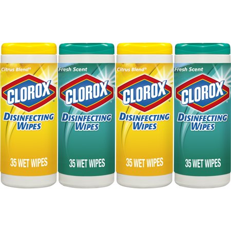 Clorox Disinfecting Wipes (140 ct Value Pack), Bleach Free Cleaning Wipes - 35 Count Each (Pack of 4)