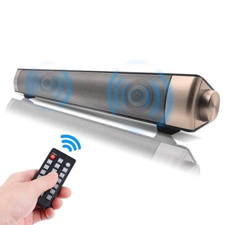 TSV Wireless Speaker Sound Bar, TV Home Theater Soundbar Bluetooth 4.0 Sound Bar Speaker System Built-in