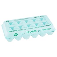 Great Value Large White Eggs, 18 count, 36 oz
