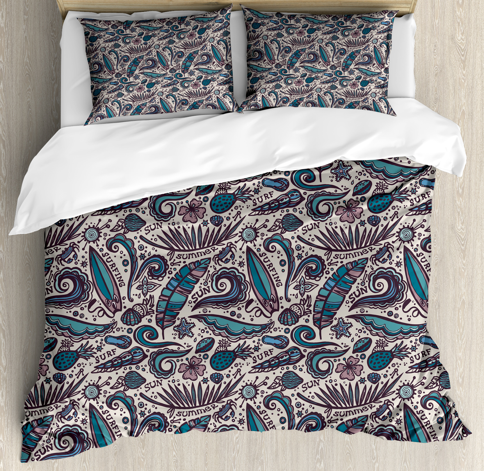 Comforter Cover Bedspread Pillow Cases With Zipper Closure Queen