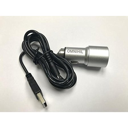 OMNIHIL Replacement 2-Port USB Car Charger+MICRO-USB for Apogee Groove USB DAC and Headphone