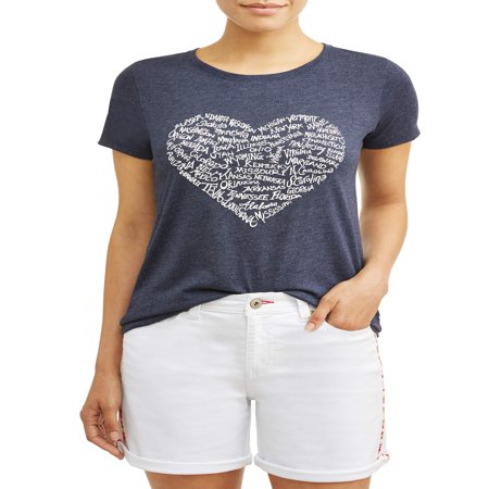 Burnout Crew Neck Tee - Heart States Crew Neck Tee Women's