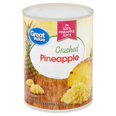Roasted Pineapple - Great Value Crushed Pineapple, 20 oz