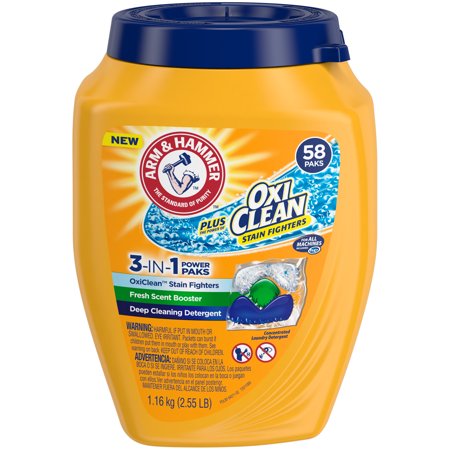 ARM & HAMMER plus OxiClean 3-IN-1 Power Paks, 58 Count ...