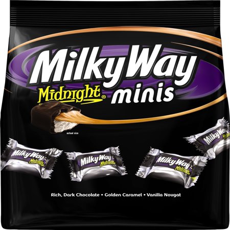 MILKY WAY Midnight Dark Chocolate Minis Size Candy Bars Bag, 8.9 Ounce ...