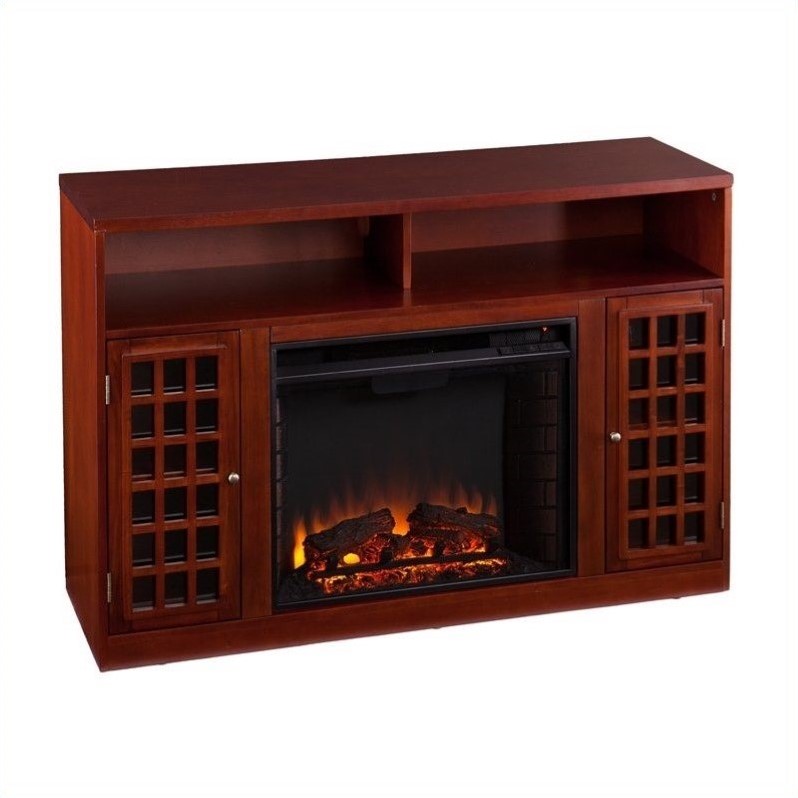 Chaneault Media  Fireplace, Mahogany - Box 1 of 2