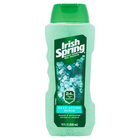 (2 pack) Irish Spring Deep Action Scrub Body Wash for Men - 18 fl