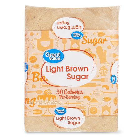 - (2 pack) Great Value Light Brown Sugar, 2 Lb