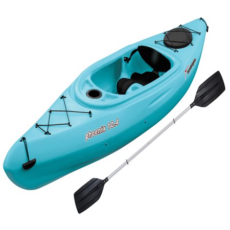 Sun Dolphin Phoenix 10.4 Sit-In Kayak Sea Blue, Paddle (Best Two Person Fishing Kayak)