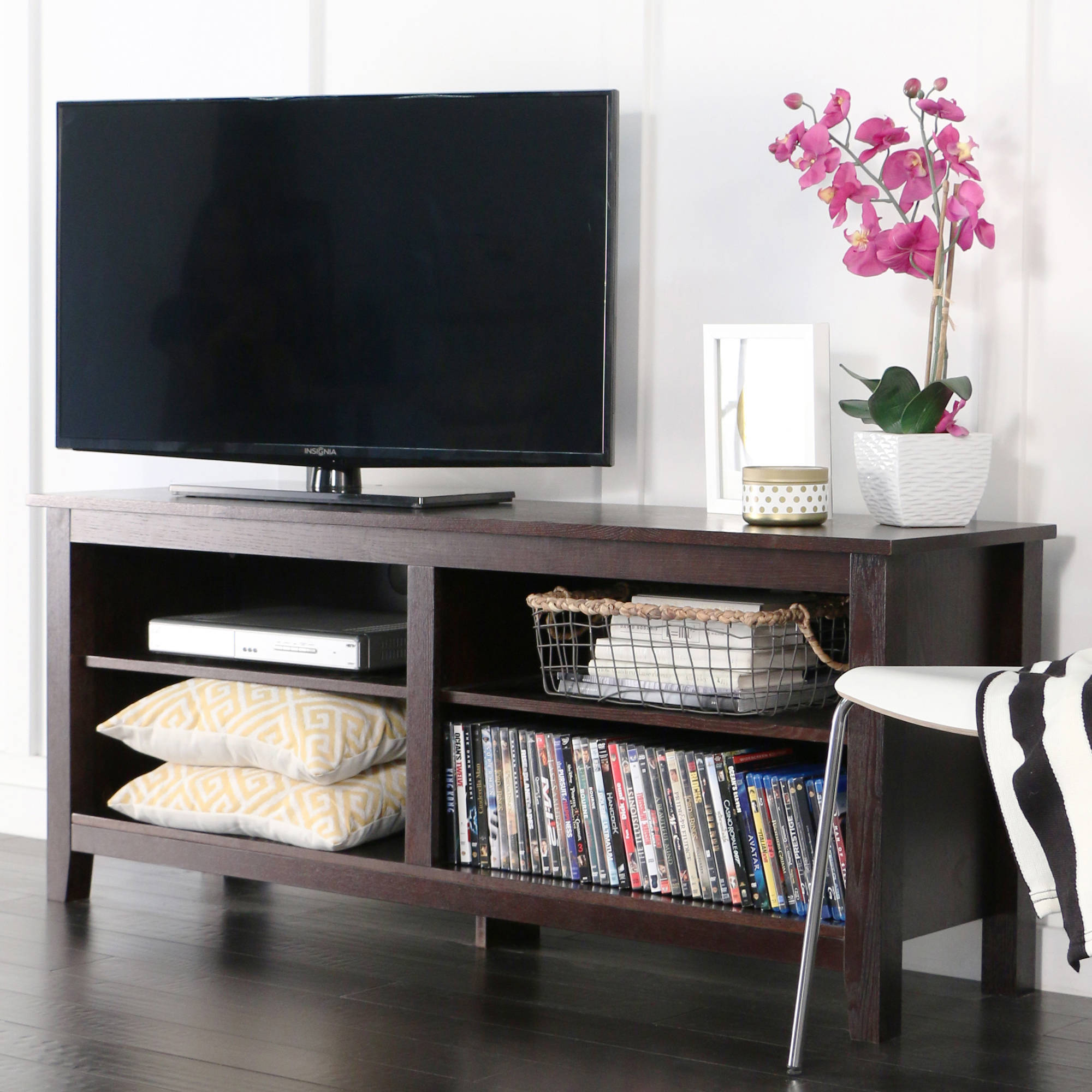 Wood TV Stand for TVs up to 60'', Multiple Finishes