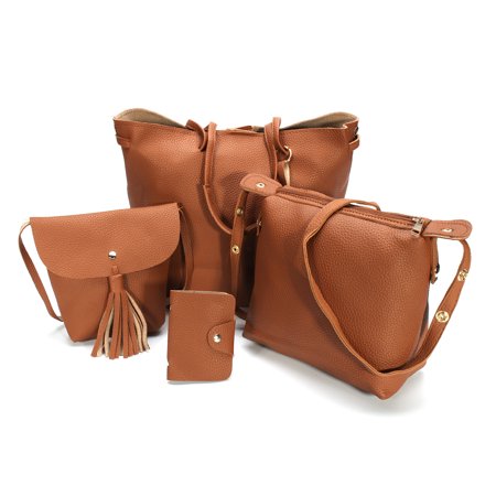 - 4pcs Fashion Women Handbag Shoulder Bag Tote Purse Messenger Satchel Clutch Bag