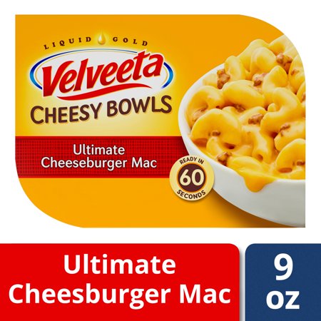 Kraft Velveeta Cheesy Bowls Ultimate Cheeseburger Mac 9 oz ...