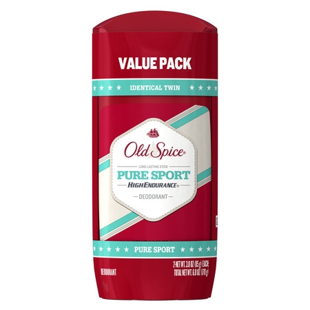 (2 twin packs) Old Spice High Endurance Pure Sport Deodorant for Men 3 (Best Men's Deodorant For Women)