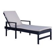 Sun Loungers Palm Springs Wicker Style Sun Lounger Chaise Lounge With Cushion 5 Levels Of Adjule Recline