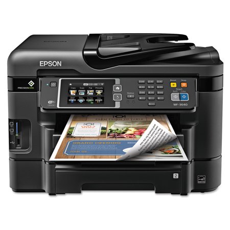 Epson WorkForce WF-3640 All-in-One Wireless Color Printer/Copier/Scanner/Fax (Best Epson Printer 2019)