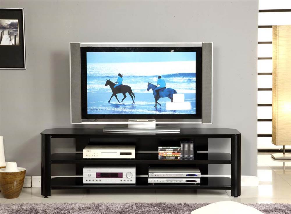 Innovex Oxford Black TV Stand for TVs up to 65''