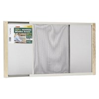 Wood Frame Adjustable Window Screen, 15" x 37"