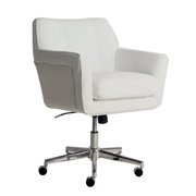 White Office Chairs Serta Style Ashland Home Office Chair White Bonded Leather