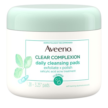 Aveeno Clear Complexion Daily Facial Cleansing Pads, 28