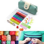 Meigar 11 Sizes Crochet Hooks Set with Case,2mm to 8mm DIY Weave Yarn Kit