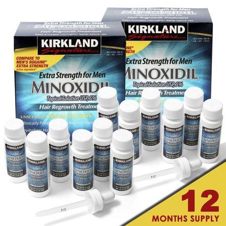 12 Months Kirkland DROP MINOXIDIL 5% Mens Hair Loss Regrowth