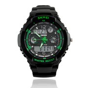 Mens Fashion Waterpoof Analogue Military Digital LCD Alarm Date Army Rubber Sport Watch Wristwatch
