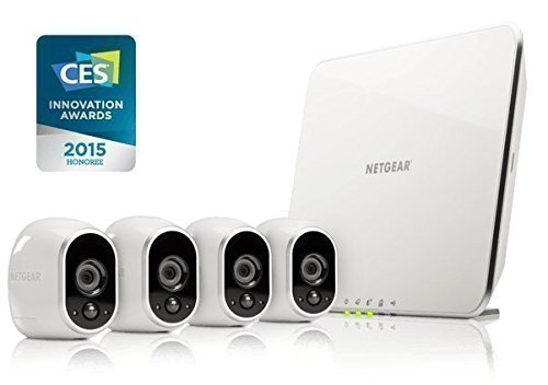 Arlo Smart Home Security Camera System / 4 HD Wire-Free Indoor/Outdoor Night Vision Cameras (Base Station Included) , (VMS3430) by NETGEAR