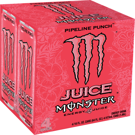 Monster Pipeline Punch Energy Juice, 16 Fl. Oz., 4 Count - Walmart.com