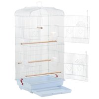 Yaheetech 36" Large White Metal Bird Cage for Budgie, Parrot, Canary & Cockatiel