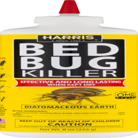 Harris Diatomaceous Earth Bed Bug Killer, 8oz Powder