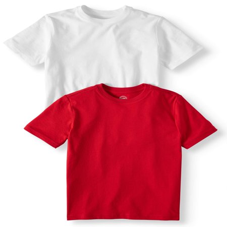 Soccer Baby T-shirt - Wonder Nation Short Sleeve Crew Neck Tee Shirt Value, 2-Pack Set (Little Boys, Big Boys, & Husky)