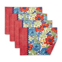 Placemats Product Image The Pioneer Woman Dazzling Dahlias Reversible Placemats Set Of 4 Multiple Counts