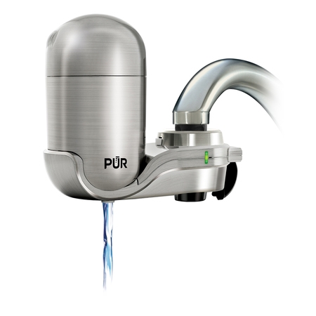 PUR Advanced Faucet Water Filter, Stainless Steel Finish, (Best Kitchen Water Purifier)