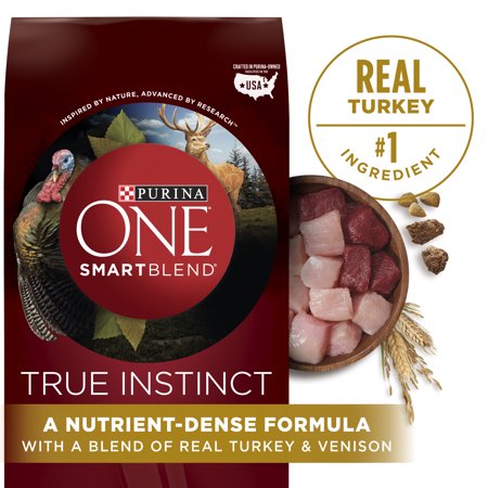 Purina ONE High Protein Natural Dry Dog Food; SmartBlend True Instinct With Real Turkey & Venison - 36 lb. (Best Dog Food For Chihuahua With Sensitive Stomach)