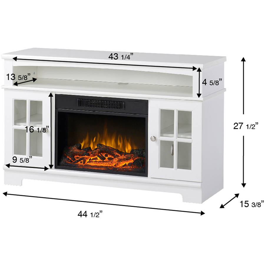 Zarate 44.5'' Wide Media Fireplace, White