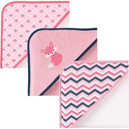 Elephant Infant Towels - Luvable Friends Baby Hooded Towel, Foxy, 3 Pack