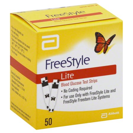 FreeStyle Lite Blood Glucose Test Strips, 50 Ct - Walmart.com