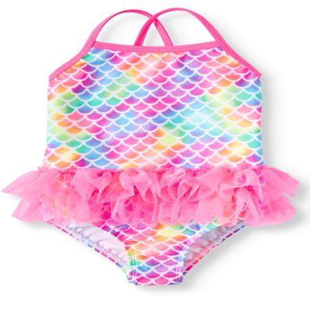 Wonder Nation - Mermaid Tutu 1piece Swimsuit (Toddler Girls) - Walmart.com