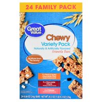 Great Value Chewy Granola Bars, Variety Pack, 20.3 oz, 24 Count