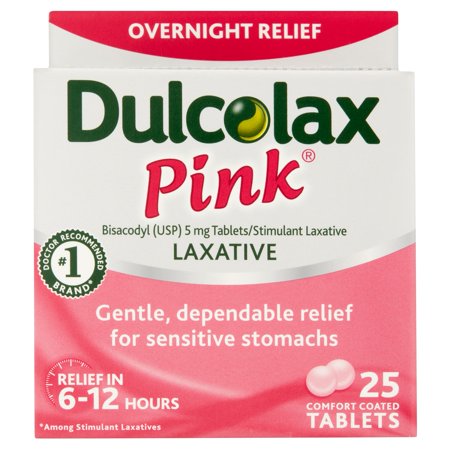 Dulcolax Pink Laxative Tablets, 25ct (Best Laxative For Adults)