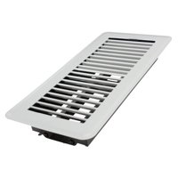 Deflecto 4" x 10" White Floor Register