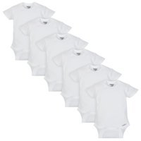 Gerber Organic Cotton Short Sleeve Onesies Bodysuits, 6pk (Baby Boys or Baby Girls Unisex)